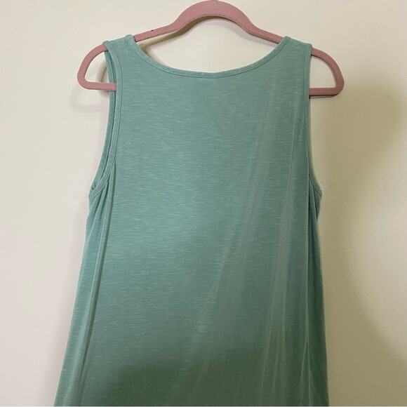 LOGO Lori Goldstein Pastel Green Oversized Tank With Pockets Women’s Size Large - Picture 5 of 7